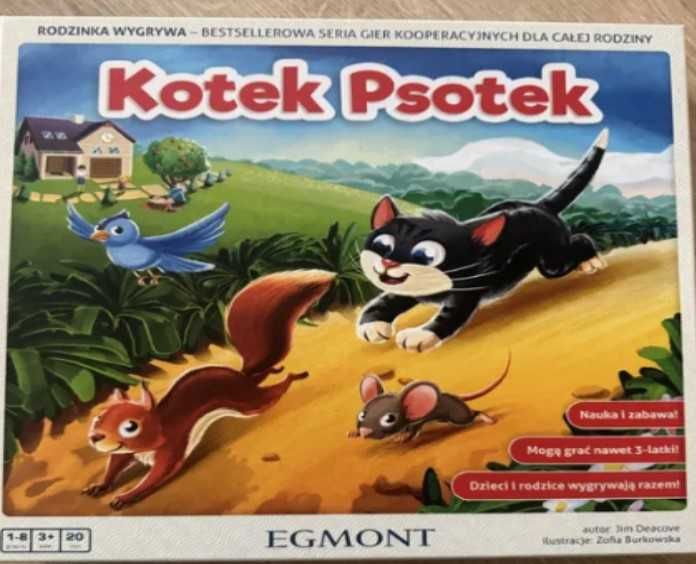 Kotek psotek gra planszowa dla dzieci