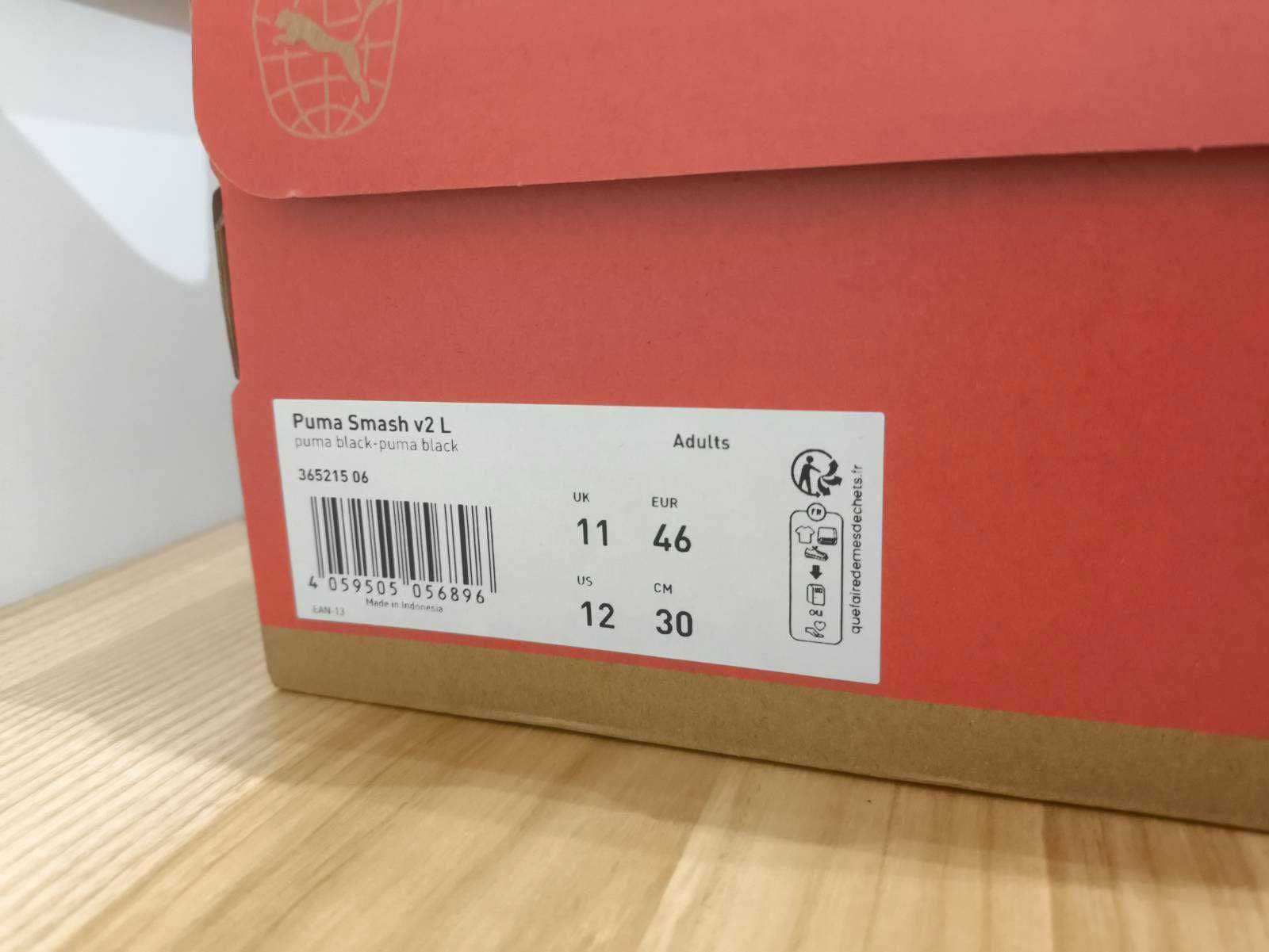 Sneakersy męskie Puma Smash v2 L czarne, 46 (30 cm) nowe