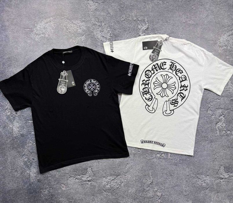 Футболка Chrome Hearts хром хардс усі розміри чорна і біла
