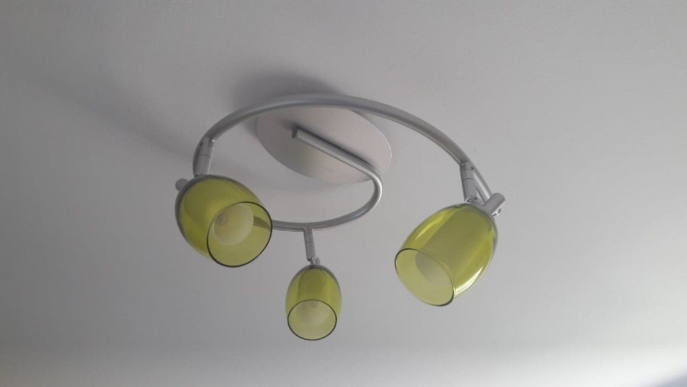 plafon lampa 3 punkty pokój Massive zielony