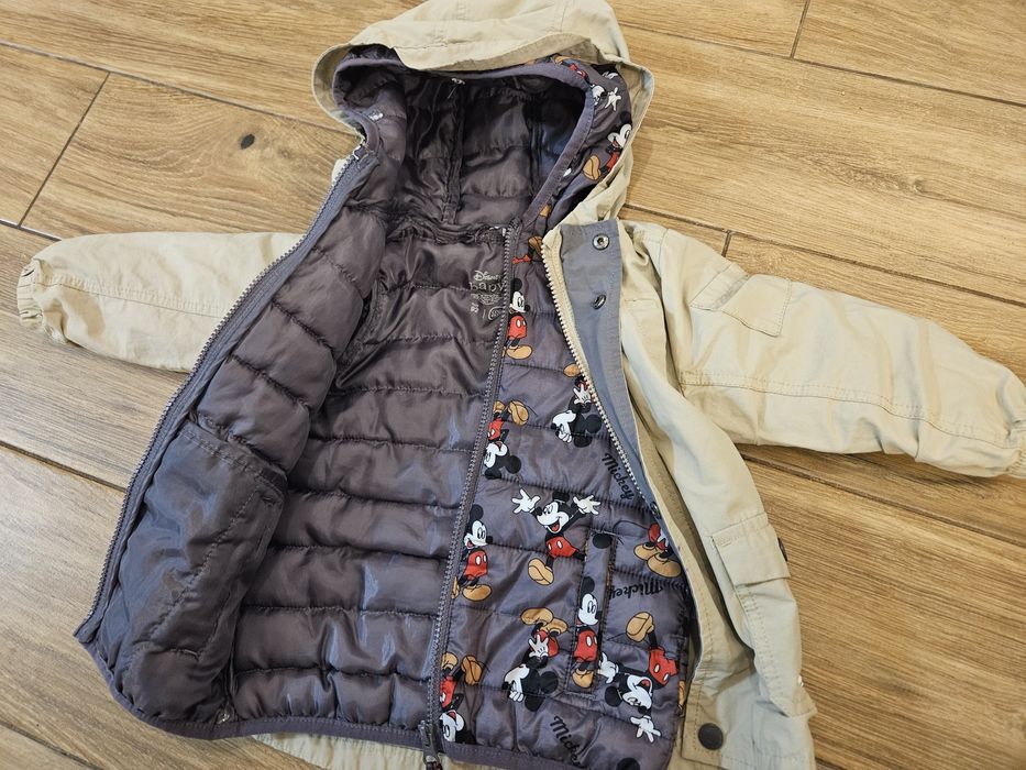 Kurtka Smyk cool club 92 Mickey Miki myszka 2 w 1 płaszcz parka