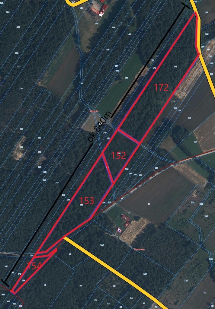 Działka leśna i rolna 4,29ha