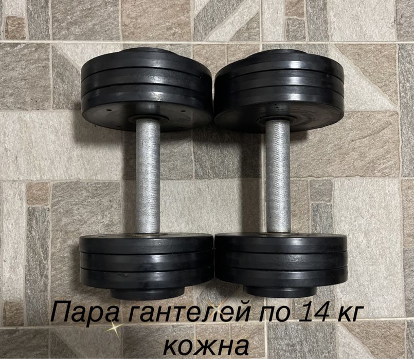 Гантелі 3, 4, 5 кг, 6 кг, 8 кг, 10 кг, 12 кг, 13 кг, 14 кг, 15, 24 кг