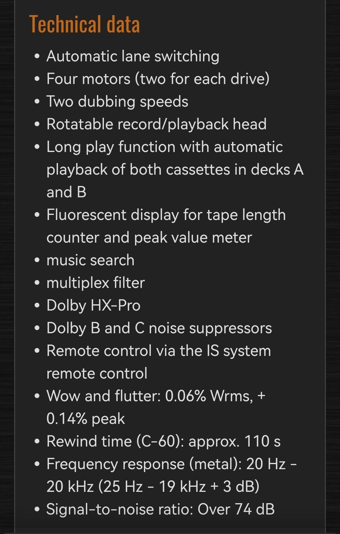 Leitor e gravador Denon DN-740R