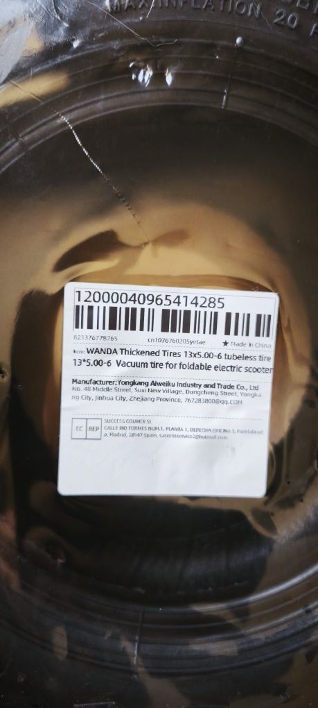 Pneus para trotinete 13 polegadas
