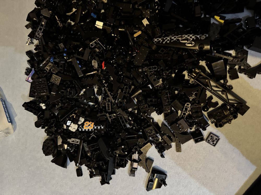Klocki lego czarne duze pedelko