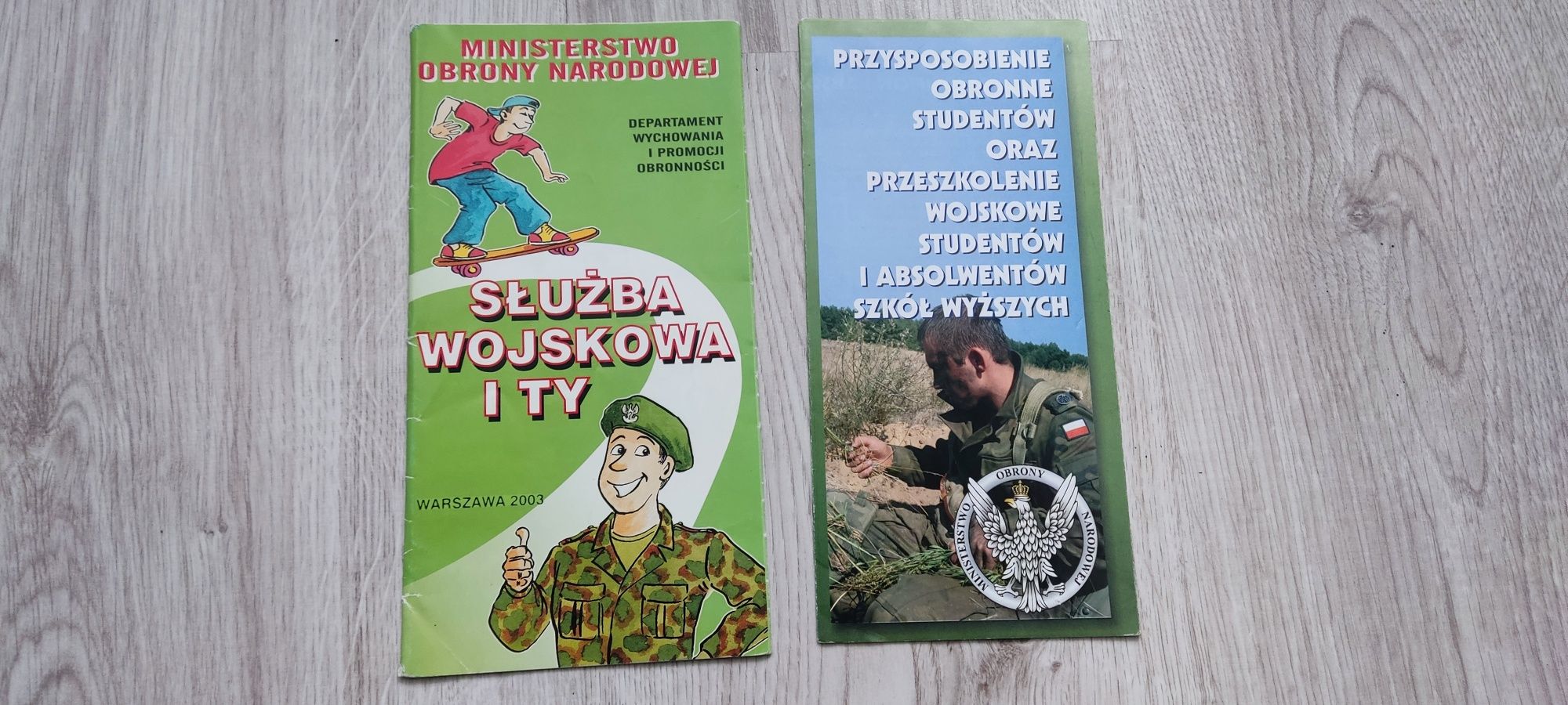 2 ulotki reklamowe sprzed kilkunastu wstąp do wojska Polskiego