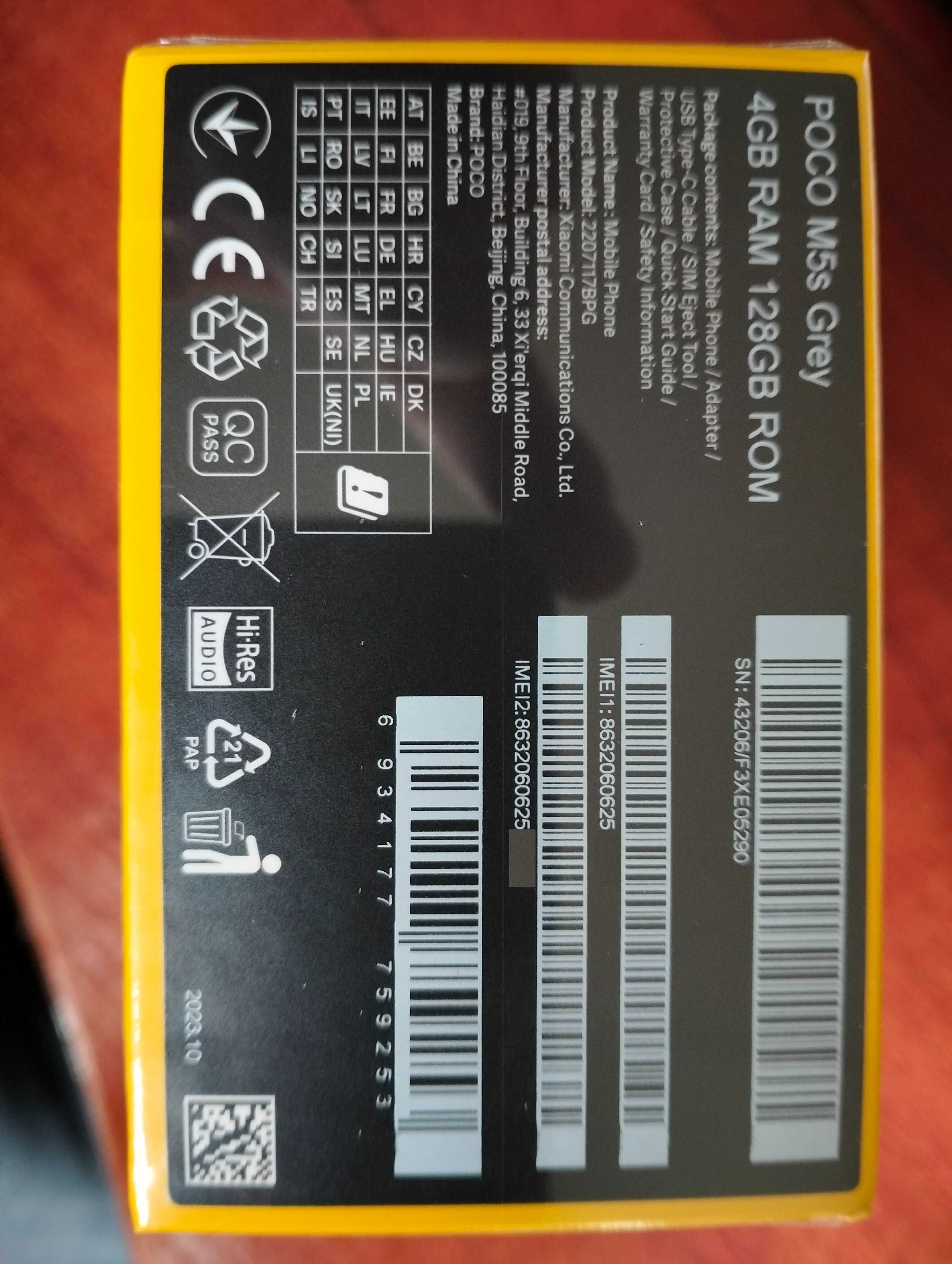 Смартфон Xiaomi Poco M5s 4/128GB Grey сірий Новий