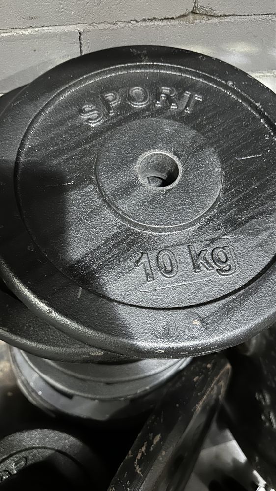 150kg gryf prosty lamany hantle silownia hantl