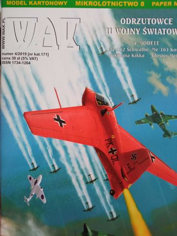 Model kartonowy Odrzutowce 2 Wojny Światowej WAK