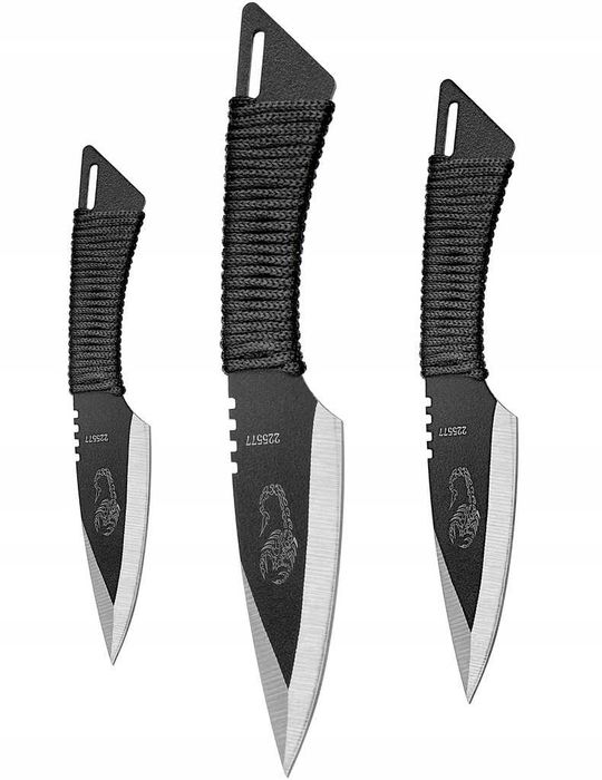 Scorpio zestaw rzutek nóż do rzucania 3 szt. rzutki cs:go kosa N-417