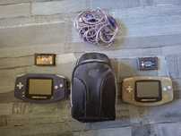 2 konsole nintendo gameboy advanced + 2 gry + kabel + futerał