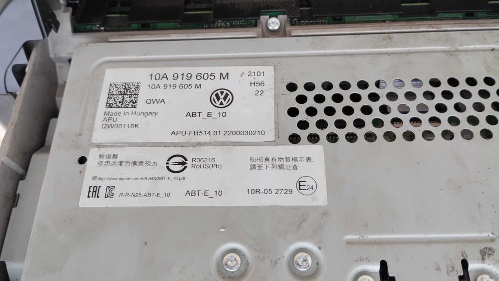 Radio Lcd Wyświetlacz Ekran Nawigacji Monitor Mib3 Vw ID3 10A.919605M