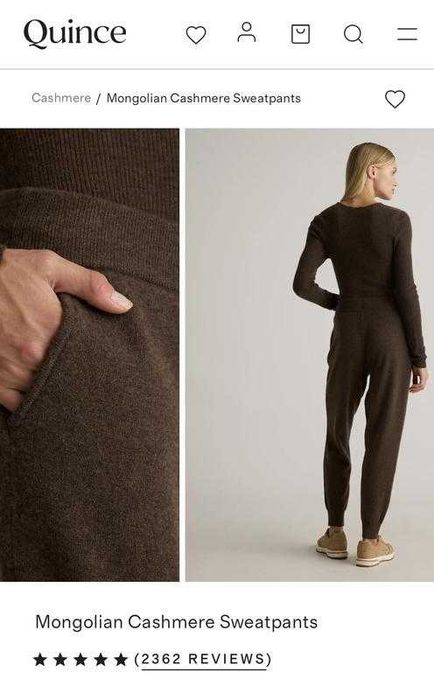 джоггеры 100% монгольский кашемир quince кашемировые