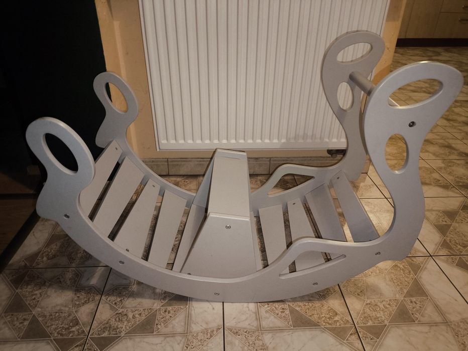 Huśtawka drewniana bujak SI łuk wspinaczkowy ławka