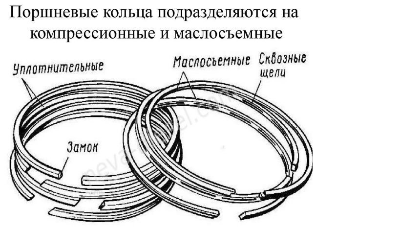 Кольца компрессионные и маслосъёмные