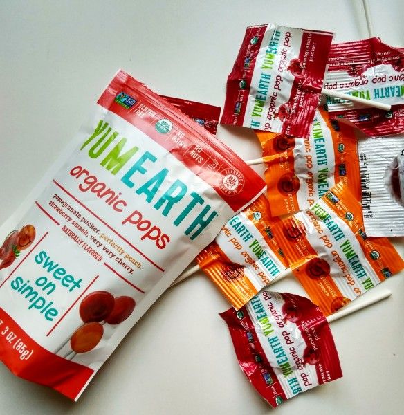 Yumearth натуральные леденцы, органические леденцы на палочке 50шт