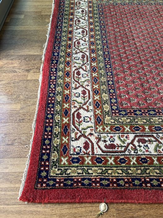 Tapete oriental indiano,em pura lã feito à mao,original,lavado.300x200