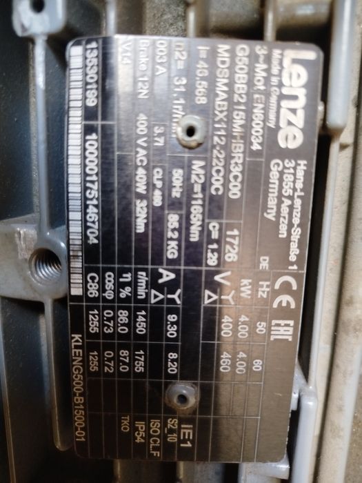 Motoreduktor przekładnia do redlera żmijka przenośnika zboża