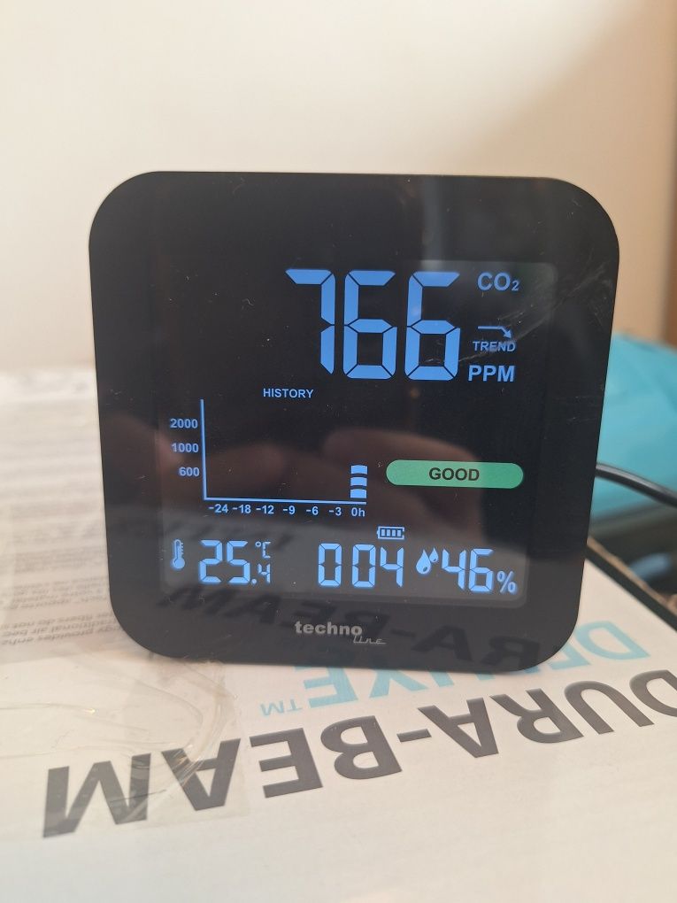 Monitor WL1025 dwutlenku węgla Wyświetlanie wartości pomiarowych CO2