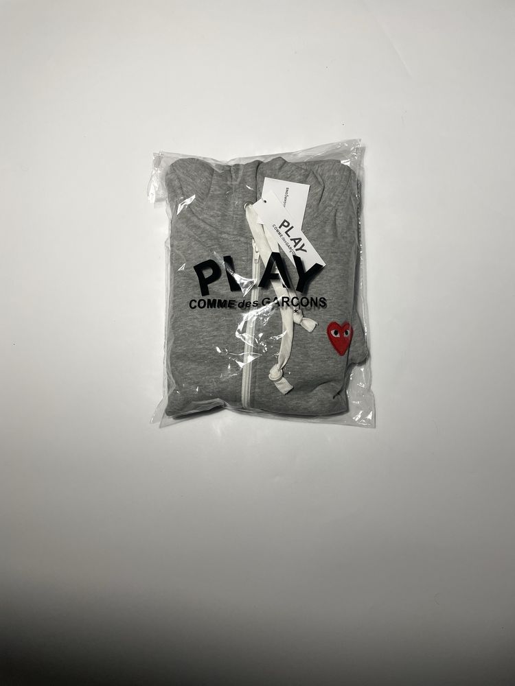 Зіп худі Play Heart cdg, худі comme des garcons, зіпка Play Heart CDG