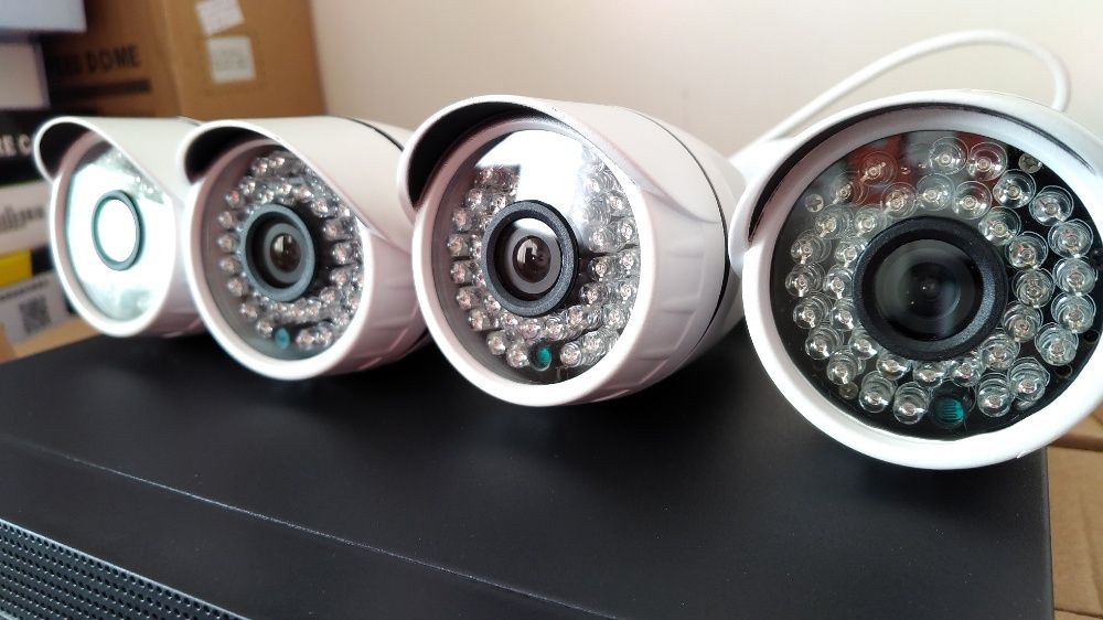 Sistema video vigilancia 4 cameras 1080p internet Android ios iphone