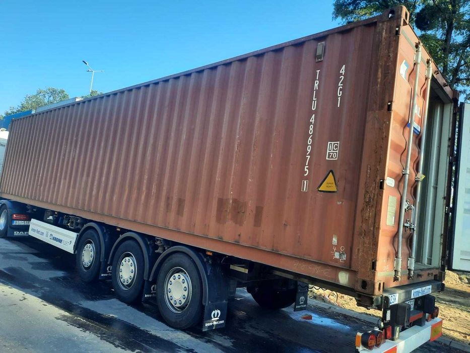 Kontener Morski 40HC Magazynowy 12x2,5x2,6 + Transport HDS