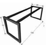 Stelaż do stołu 80x72x150cm, nogi do stołu loft