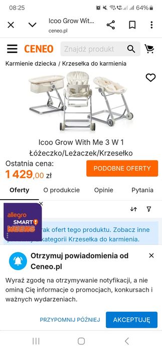 Sprzedam łóżeczko 3w1 ,łóżeczko, Bujak, krzesło dla karmienia