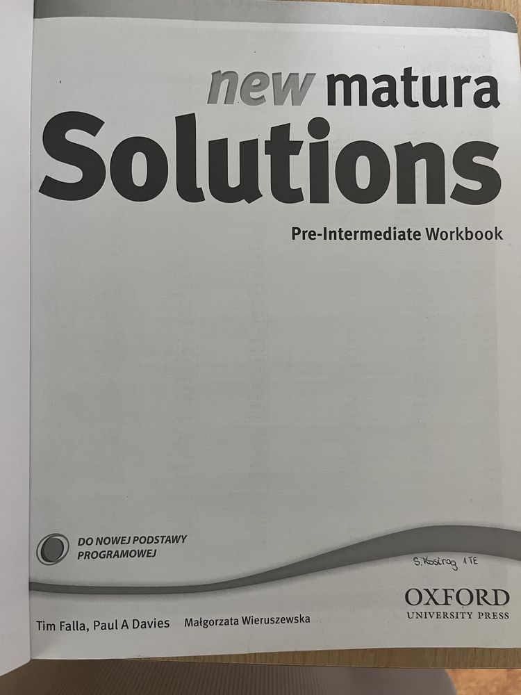 Podręcznik Solutions new matura