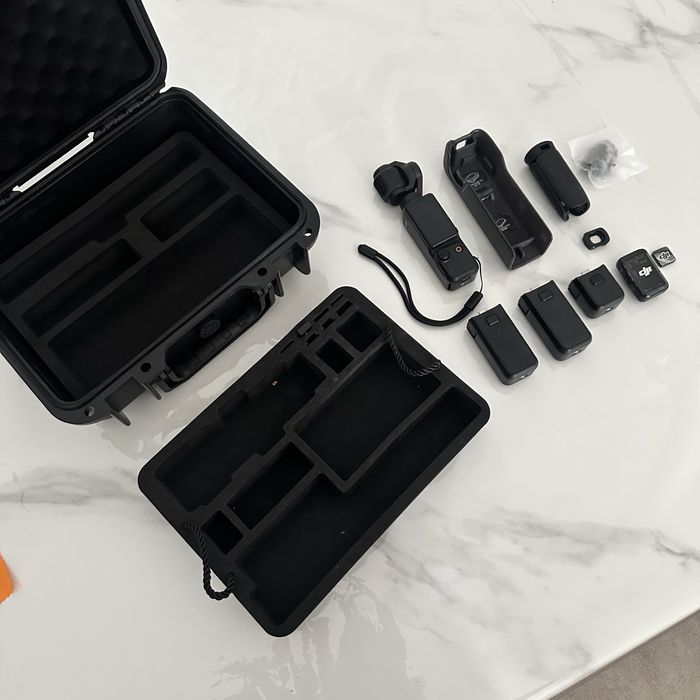 DJI Pocket 3 Creator Combo + 2 baterias 950mAh + estojo rígido LEKUFEE