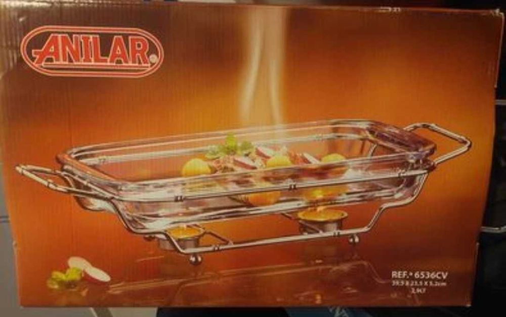 Tabuleiro pirex para cozinhar diretamente na mesa