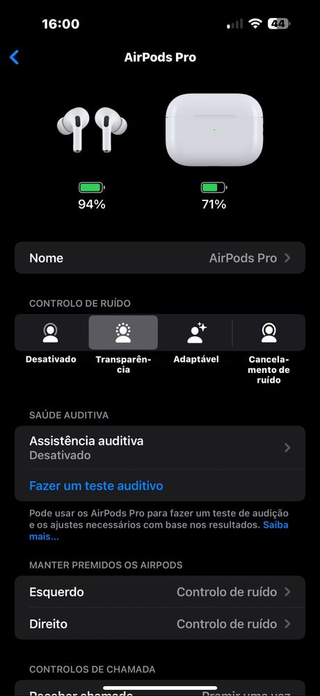Airpods Pro 2 Geração c/cancelamento ruido, pouco uso