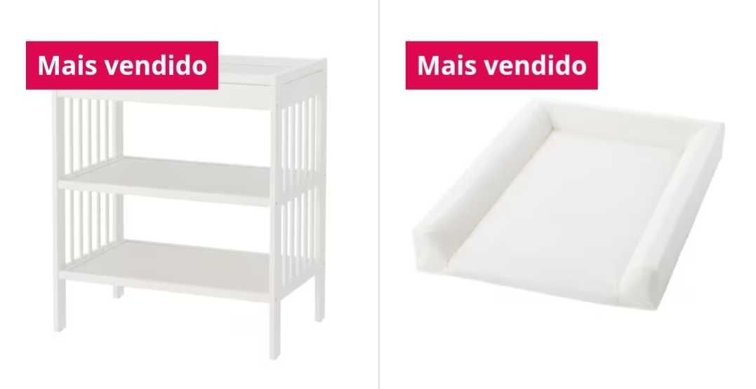 Muda fraldas ikea branco