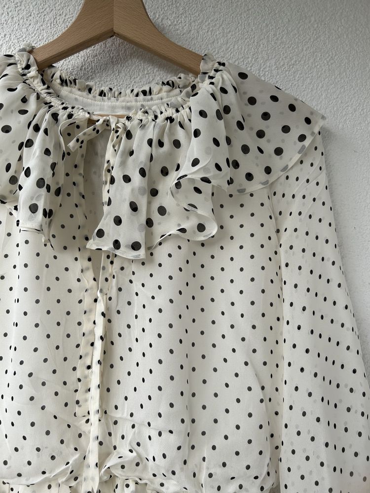 Zara Studio krótka sukienka w kropki XS