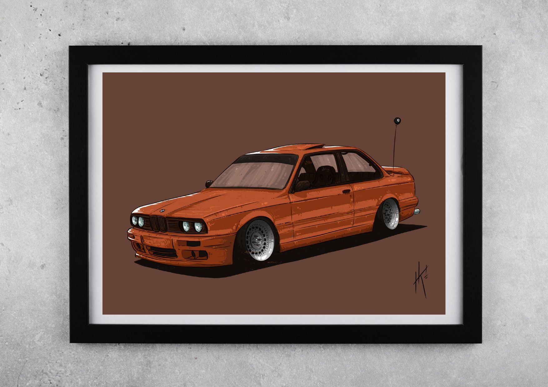 Постер BMW e30 для поціновувачів