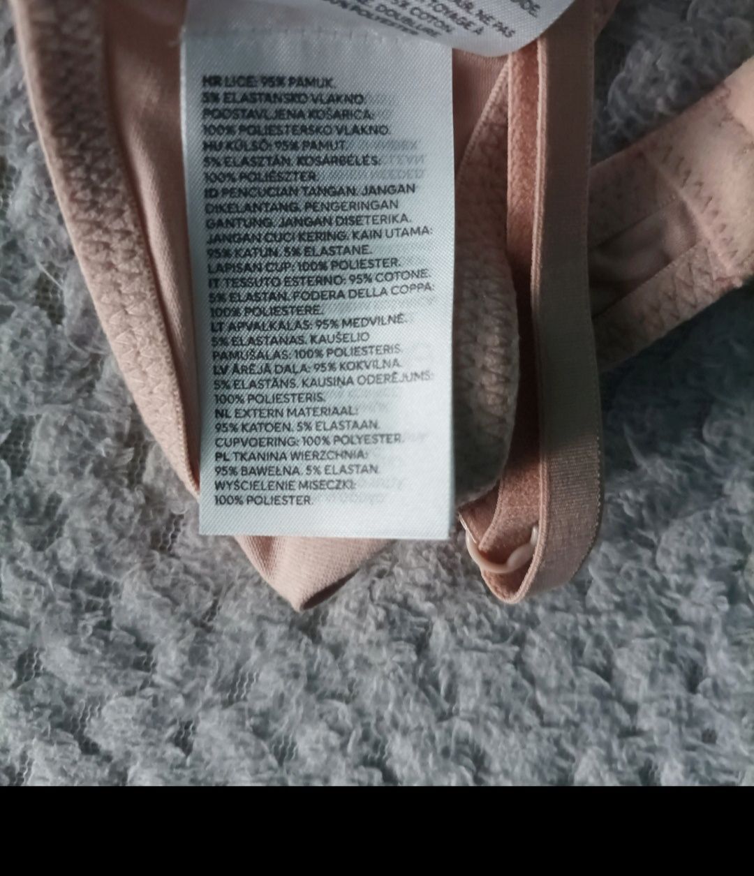 H&M bawełniany biustonosz push up