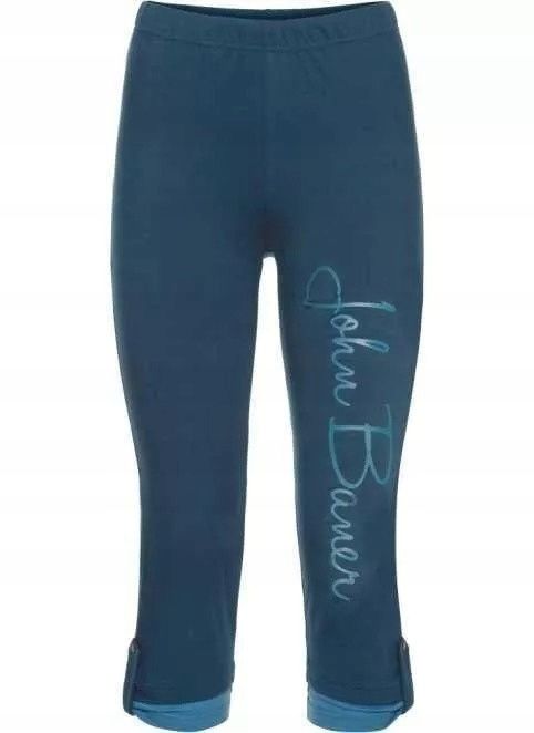 B.P.C legginsy 3/4 granatowo-niebieskie 2w1 32/34.