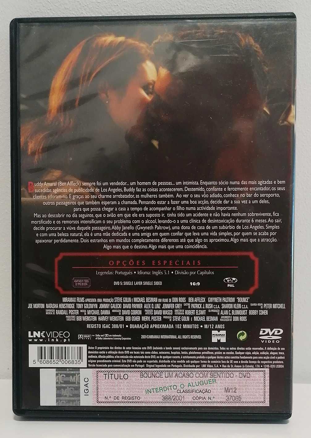 Dvd - Bounce - Um acaso com sentido