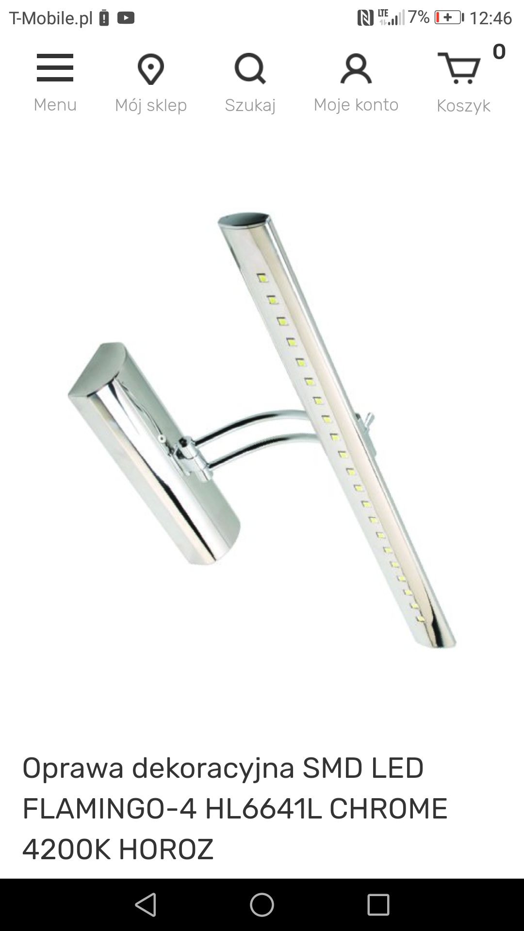 Oprawa dekoracyjna SMD LED flamingo-4 HL6641L chrome 4200K Horoz