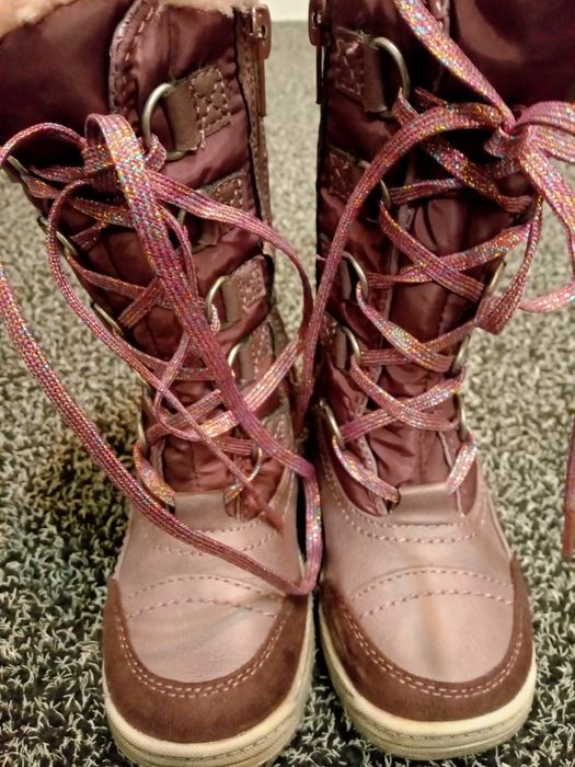 Buty buciki zimowe dla dziewczynki kozaki ciepłe rozmiar 25 ccc j nowe