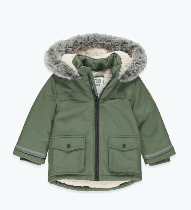 Курточка зимова, парка на овчині, зима. На хлопчика 9-18 м