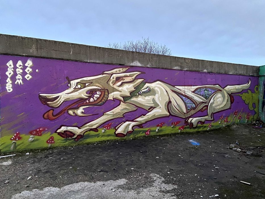 Artystyczne malowanie ściany. murale