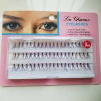 Ресницы накладные,  пучки La Charme eyelashes № 10, 12, 14, 16 + клей