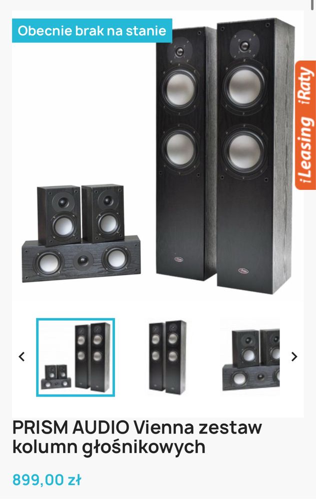 Amplituner Denon AVR-X520BT + Kolumny Prism Vienna 5.0