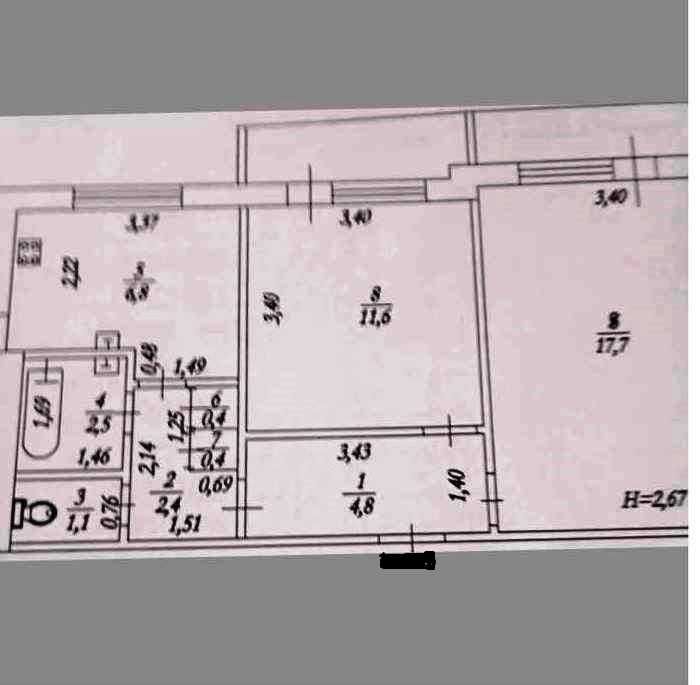 7m 2 квартира метро Масельского  ХТЗ  Новые Дома єВідновлення