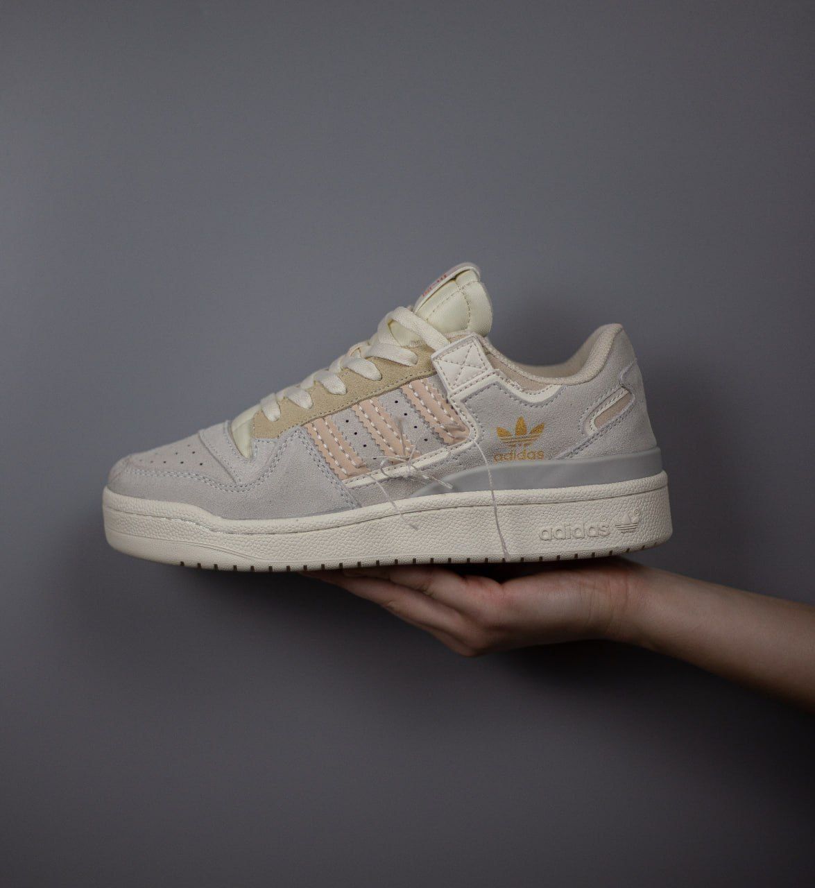 (чоловічі кросівки) Adidas Forum 84 Low "Off white" Grey Beige