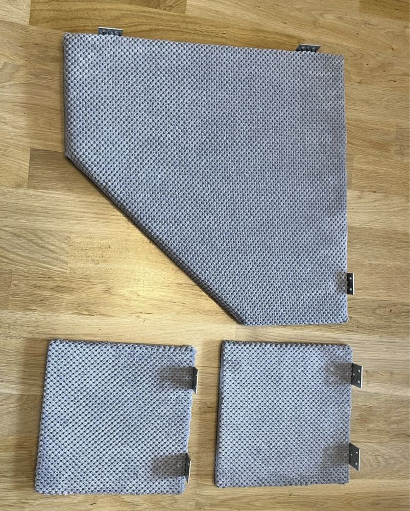 Półka dla kota 50x50 miękka NAROŻNA + 2 półeczki 25x25