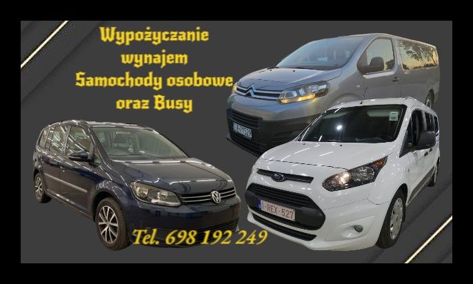 Wypożyczanie wynajem aut Bus 9 osobowy Citroen Jumpy