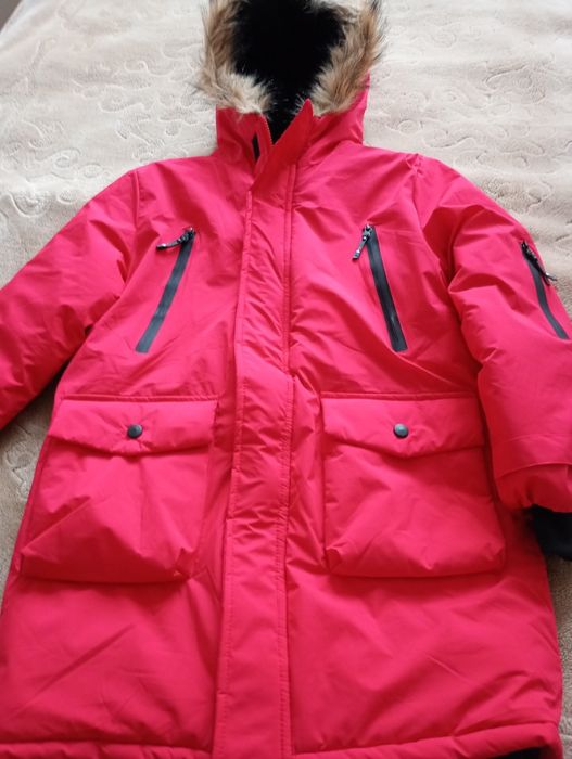 Kurtka zimowa chłopięca - parka. Rozmiar 152 Plus GRATIS